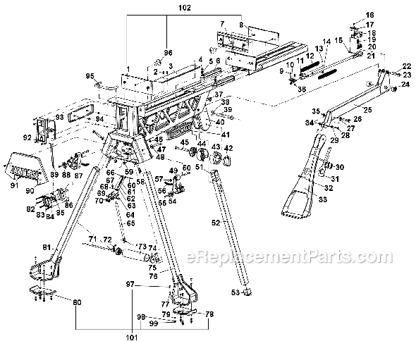 Rockwell RK9000 Jawhorse Workbench System Page A Diagram