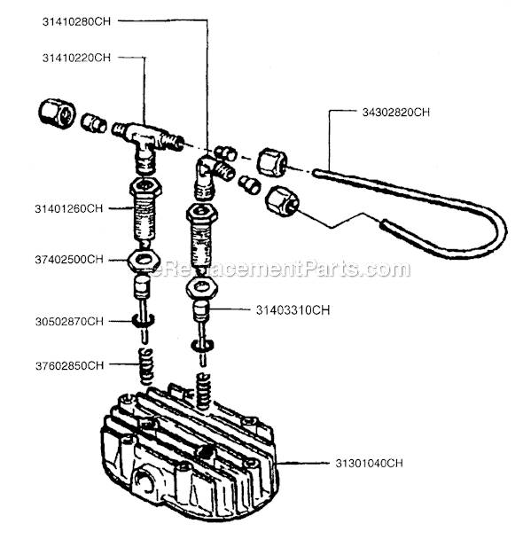 Rolair PMP12K17HU Belt Drive-Single Stage Pump Page A Diagram