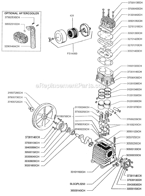 Rolair PMP12K18CH Belt Drive-Single Stage Pump Page A Diagram