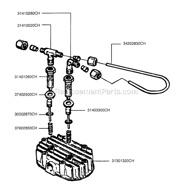 Rolair PMP12K18HU Belt Drive-Single Stage Pump Page A Diagram