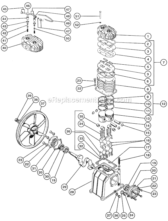 Rolair PMP12KEMGCHHU Belt Drive-Single Stage Pump Page A Diagram
