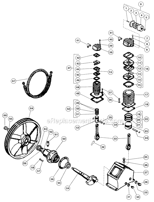 Rolair PMP22K29VCH 2-Stage Belt Drive Pump Page A Diagram