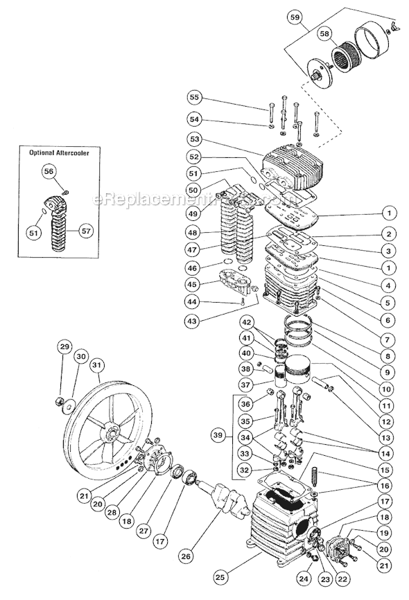 Rolair PMP22K30CH 2-Stage Belt Drive Pump Page A Diagram