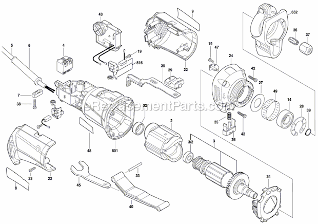 RotoZip RZ2000 (F012BS2000) Spiral Saw Page A Diagram