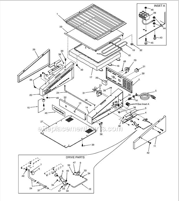 Roundup HDC (20RC) Hot Dog Roller Page A Diagram