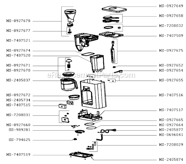Rowenta CT8012UA/7Q Morrison Coffee Maker Page A Diagram