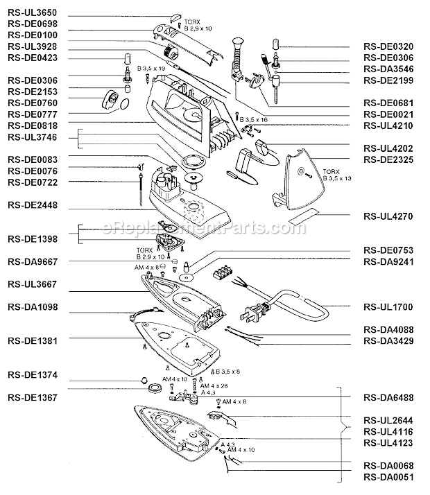 Rowenta DE841 Professional Iron Page A Diagram