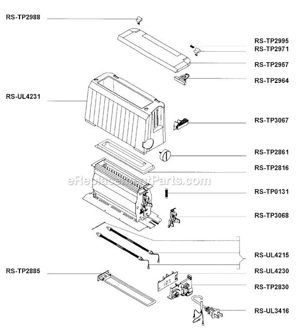Rowenta TP053B Toaster Page A Diagram