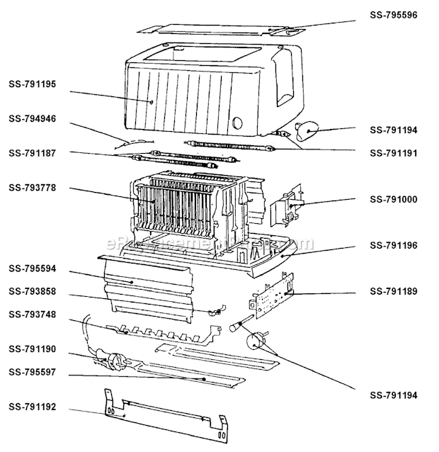 Rowenta TP401 (COSTCO) Toaster Page A Diagram