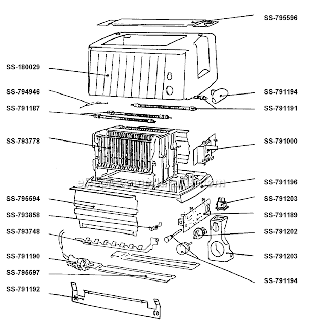 Rowenta TP402 Toaster Page A Diagram