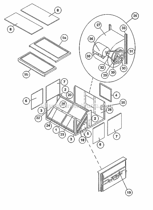 Ruud RHGM-090ZK Air Handlers - Commercial Exploded View 090-120 Diagram
