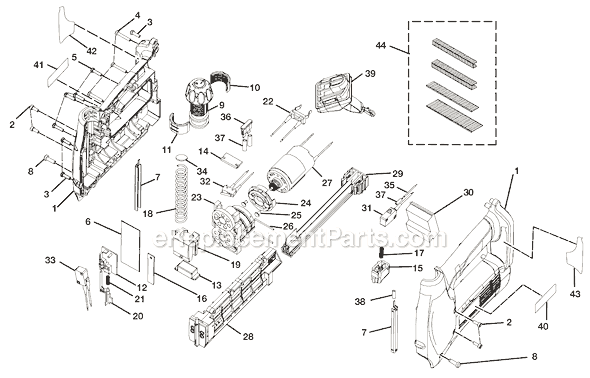 Ryobi P300 18V Cordless Nailer/Stapler Page A Diagram