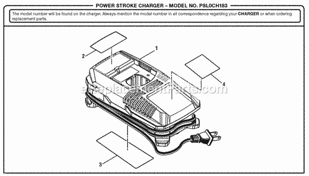 Ryobi PSL0CH183 Power Stroke Charger Page A Diagram