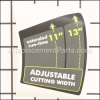 Adjustable Cutting Width Label - 941774001:Ryobi