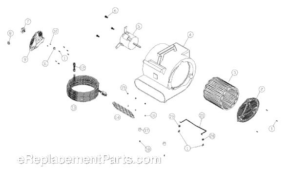 Sanitaire SC6051A Air Mover Page A Diagram
