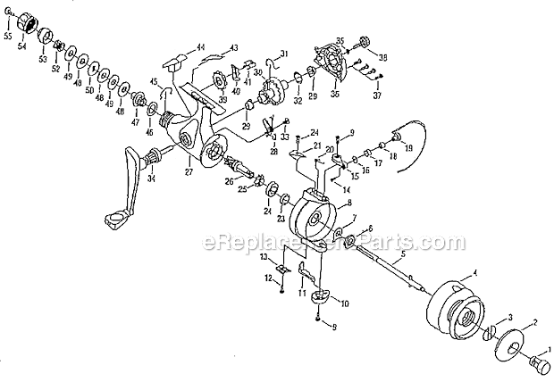 Shakespeare 025R Outcast Spinning Reel Page A Diagram
