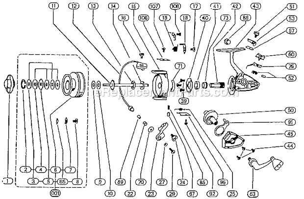 Shakespeare 2200-030CK Sigma Reel Page A Diagram