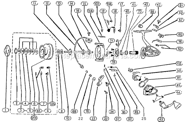 Shakespeare 2200-035CK Sigma Reel Page A Diagram