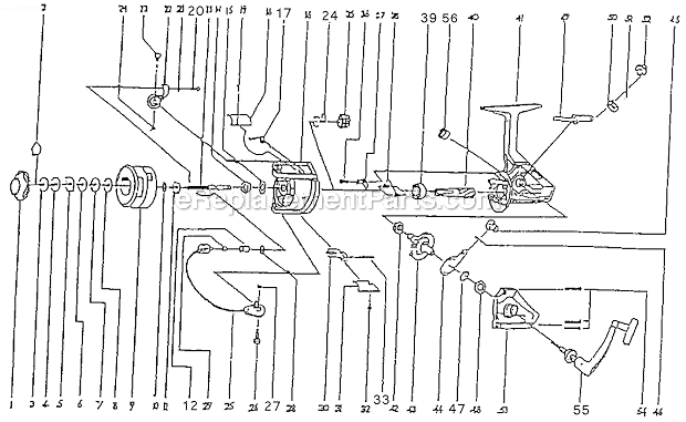 Shakespeare 2200GX-050SW Sigma Reel Page A Diagram