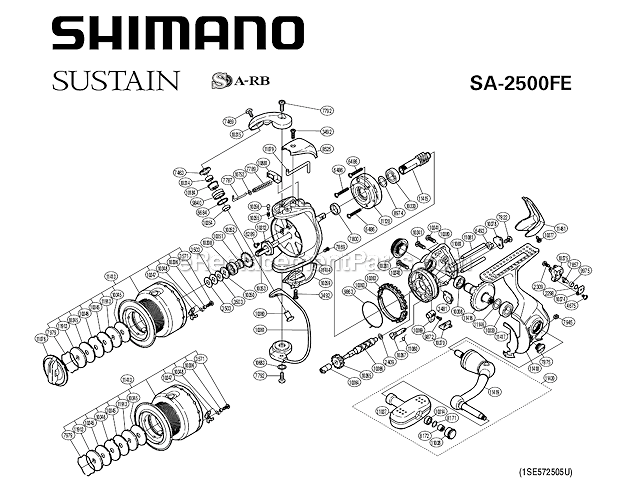 Details about   Shimano reel repair parts spool Sustain 2500 FG 