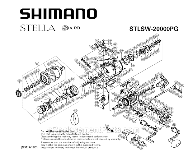 Shimano STLSW20000PG Offshore Spinning Reel Stella SW Page A Diagram
