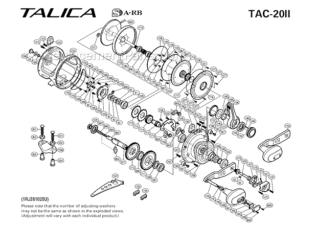 Shimano TAC-20II Talica II Saltwater Reel Page A Diagram