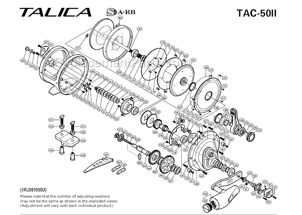 Shimano TAC-50II Talica II Saltwater Reel Page A Diagram