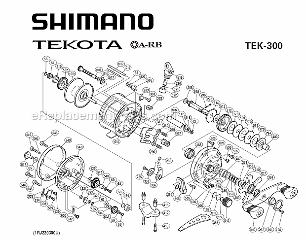 Shimano TEK300 Star Drag Reel Tekota Page A Diagram