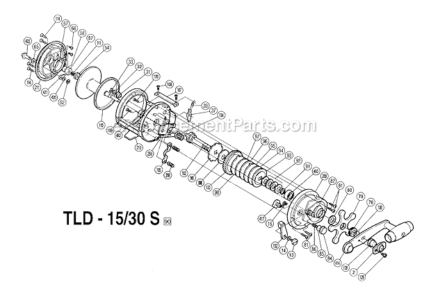 Shimano TLD1530S TLD Drag Reel Page A Diagram