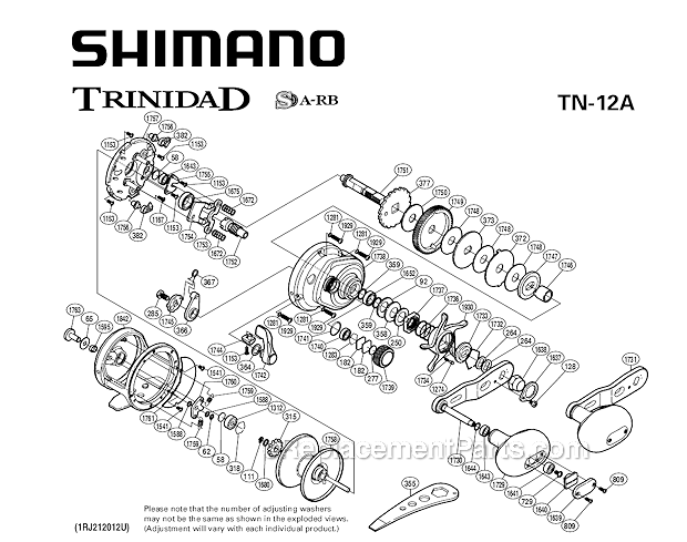 Shimano TN12A Star Drag Reel Trinidad A Page A Diagram