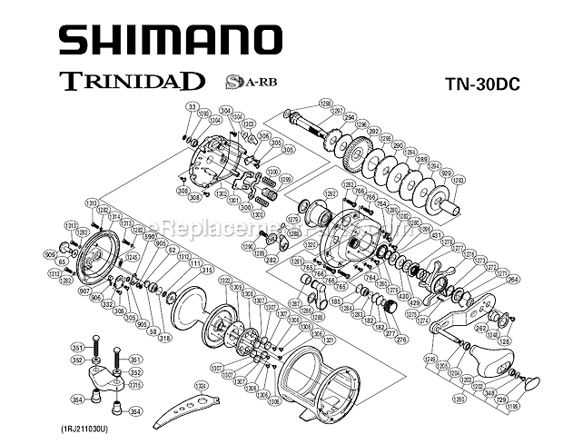 Shimano TN30DC Conventional Reel Trinidad DC Page A Diagram