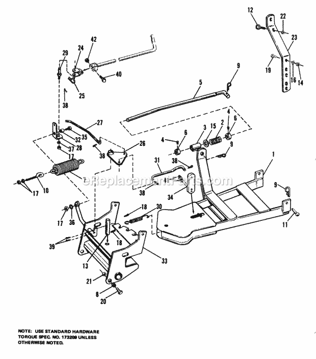 Simplicity 1690089 46 Inch Snow Plow And Dozer Blade Hitch Page A Diagram