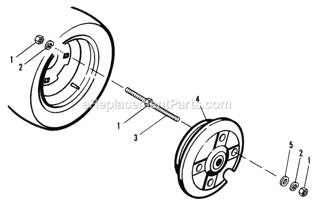 Simplicity 1690411 Rear Wheel Kit Page A Diagram