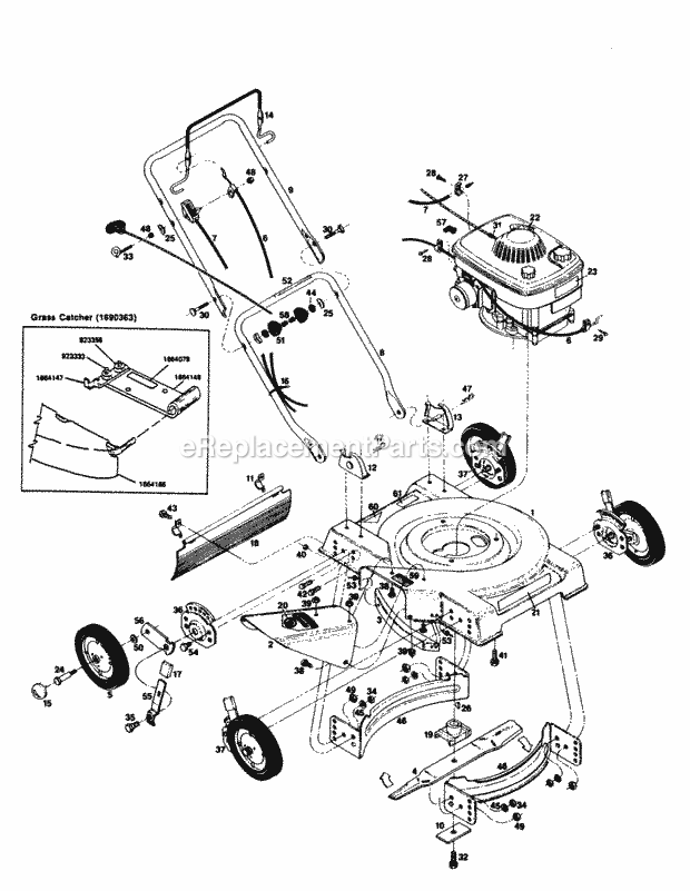 Simplicity 1691098 1319Ps, Mower Repair Parts List For Model 1319Ps-19 Mower Diagram