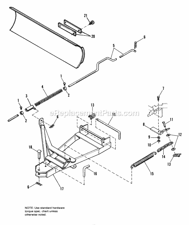 Simplicity 1691833 Blade Hitch For 42 Inch Dozer Blade For Lt Series Page A Diagram