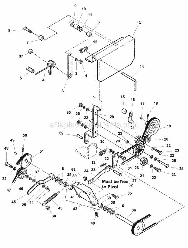 Simplicity 1691979 36 Inch Tiller Adapter Kit Page A Diagram