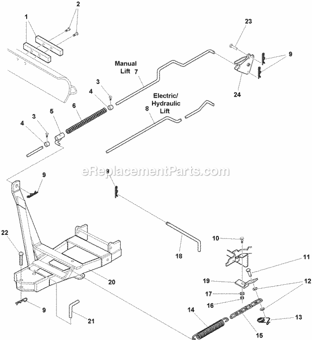 Simplicity 1692039 Hitch For 42 Inch Dozer Page A Diagram