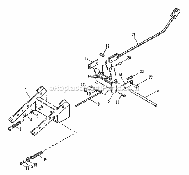 Simplicity 1692244 Snow Thrower Hitch And Lift Kit Page A Diagram