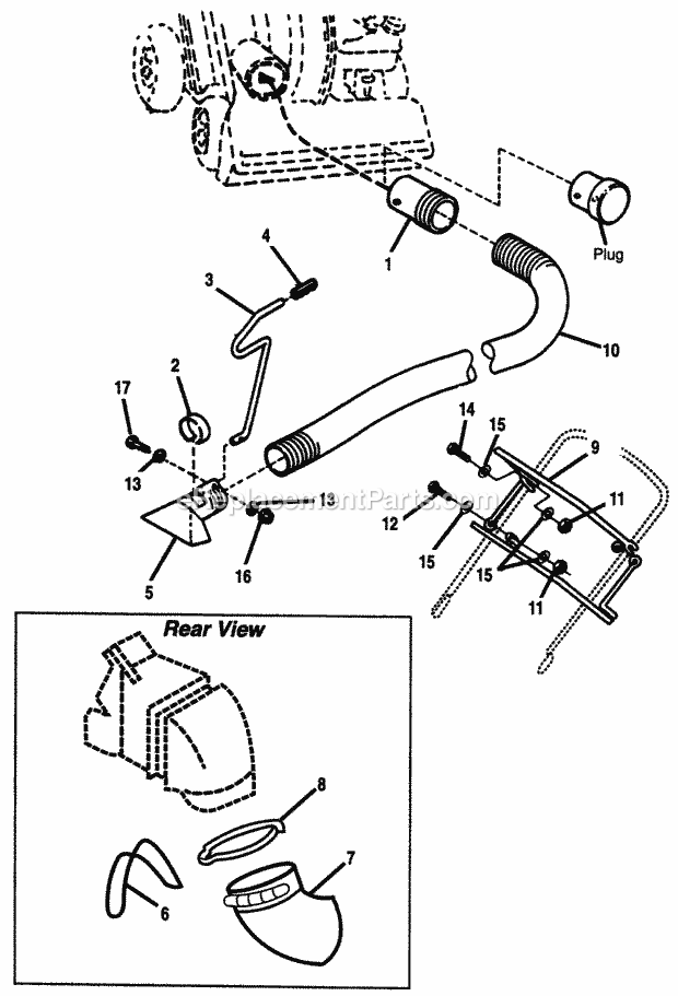 Simplicity 1692468 Vacuum Kit For 5/25 And 8/25 Chipper Shredder Page A Diagram