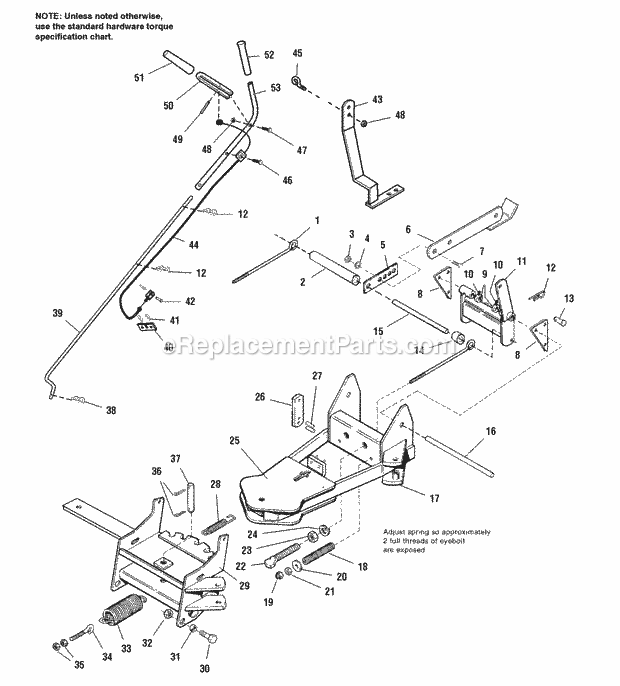 Simplicity 1693245 Sweepster Rotary Broom Hitch Page A Diagram