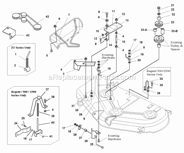 Simplicity 1693977 44 Inch Turbo Mounting Kit Page A Diagram