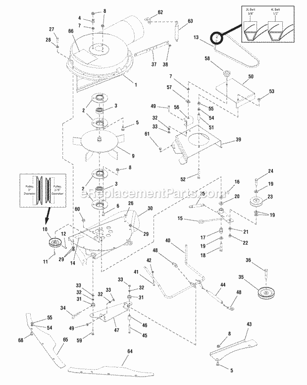 Simplicity 1695299 Turbo Collection System For 54 Inch Mower Deck Page A Diagram