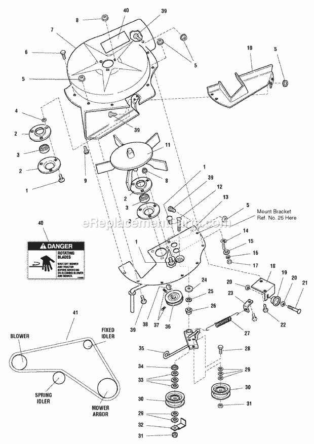 Simplicity 1695754 Turbo Blower For 44 Inch Regent Zt Series Page A Diagram
