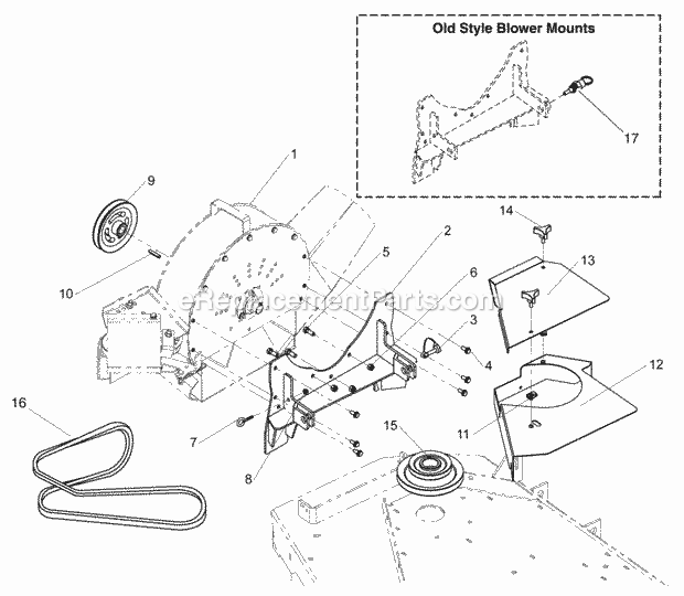 Simplicity 5300026 52 Inch Blower Mount Page A Diagram