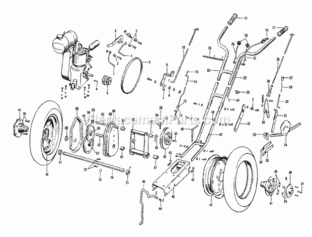 Simplicity 990007 Model La, 2Hp Tractor Tractor Group - Parts List (3572I01) Diagram