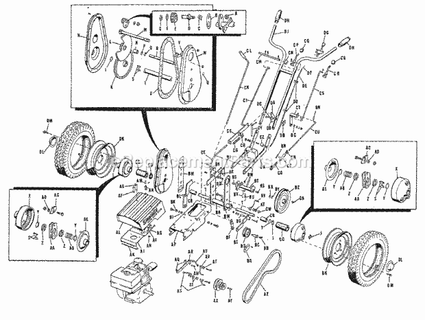 Simplicity 990116 Model A, 2.75Hp Tractor Group - Parts List (3585I01) Diagram