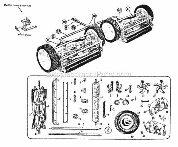 Simplicity 990127 Gang Mower Page A Diagram
