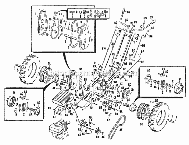 Simplicity 990149 Models Lc, 3Hp Tractor Group - Parts List (3580I01) Diagram