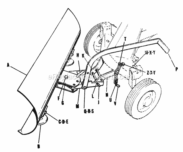 Simplicity 990248 30 Inch Snow Plow And Grader Blade Page A Diagram