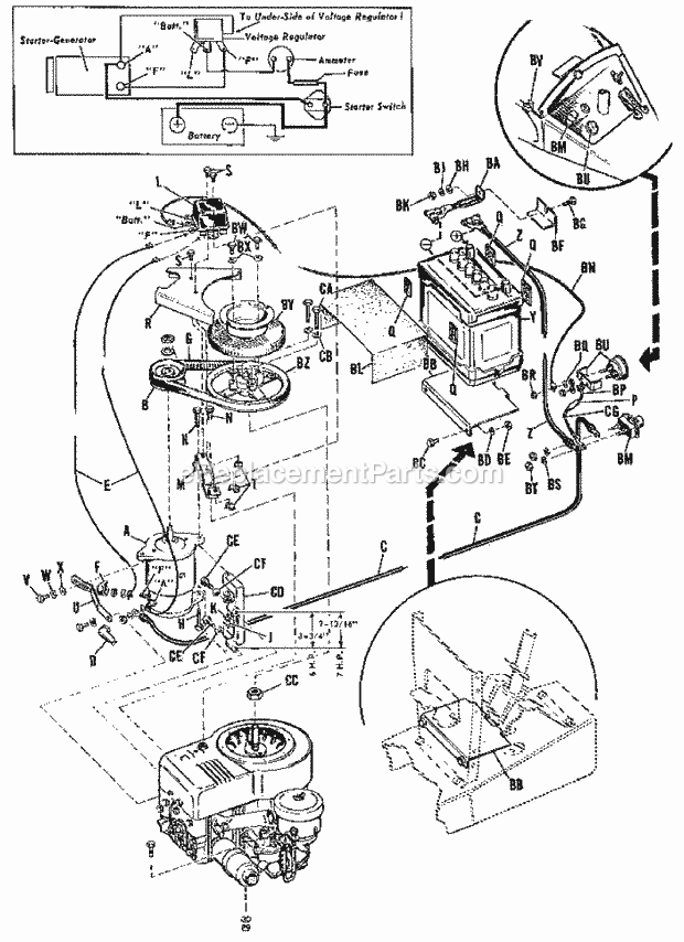 Simplicity 990304 Electric Starter Generator For Broadmoor Page A Diagram